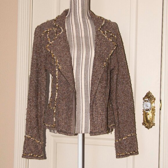 Coldwater Creek Tweed Knit Jacket M - Picture 6 of 8